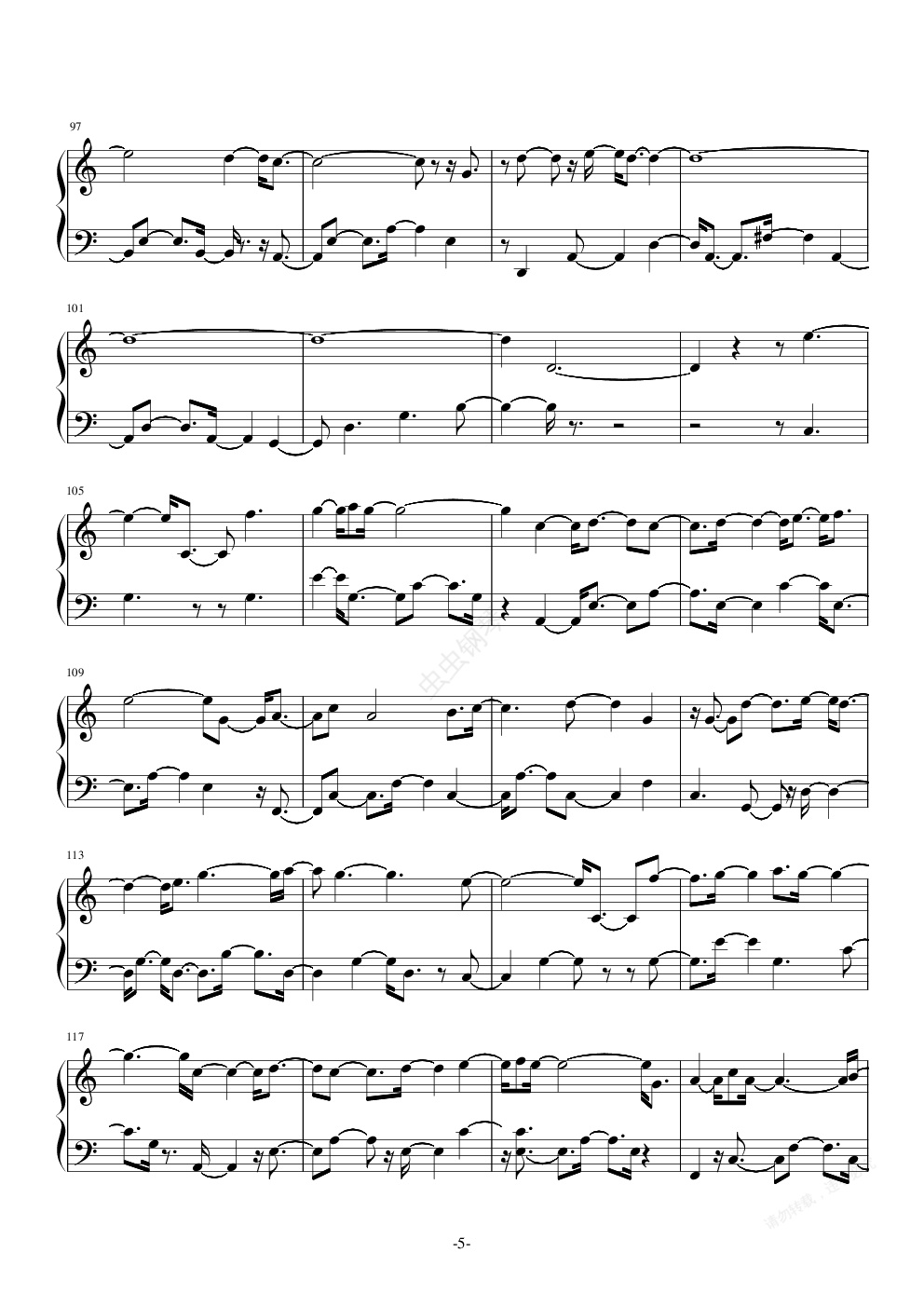 yes_or_no插曲《对视》钢琴谱-c调-虫虫钢琴