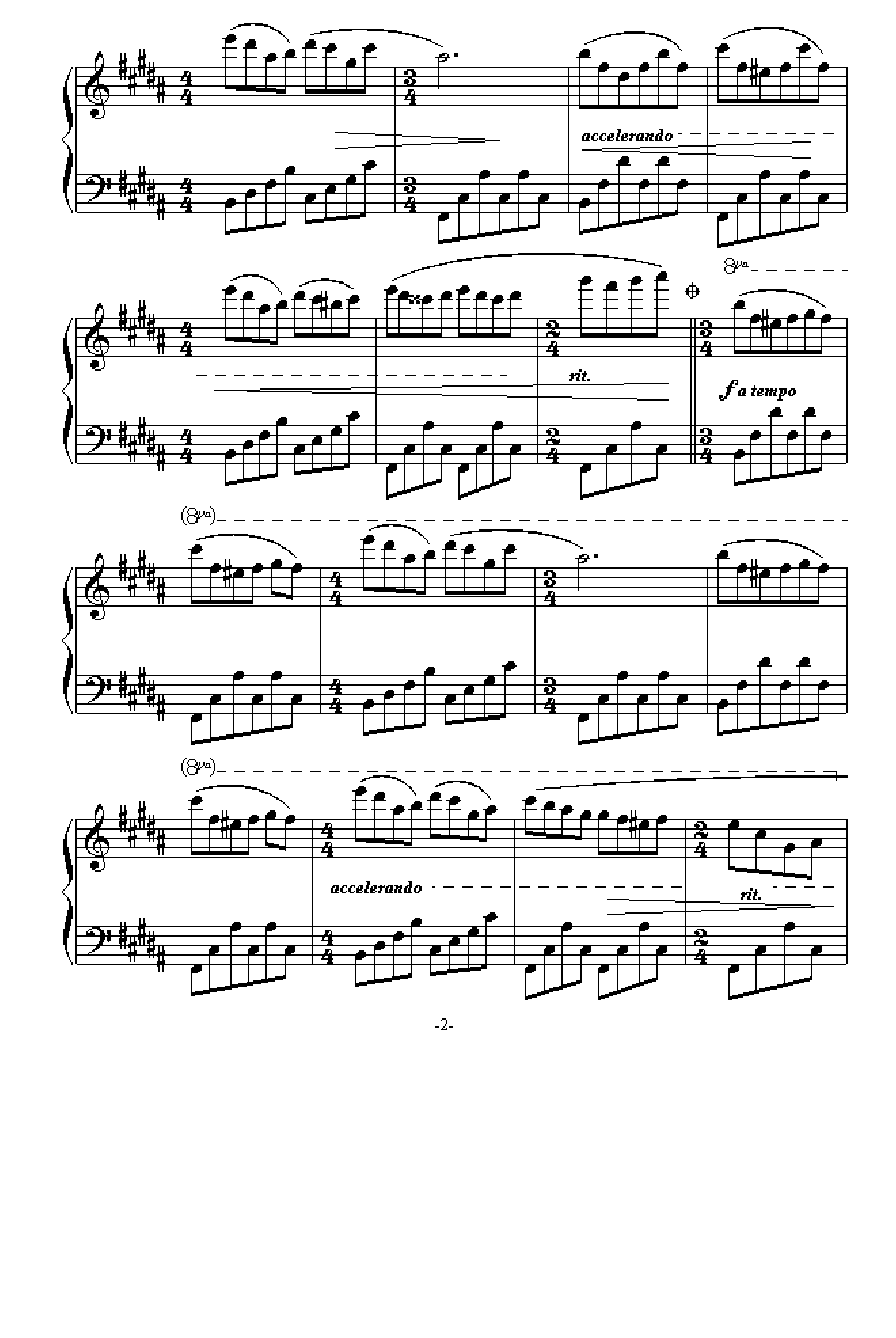 爱的旋律钢琴谱-c调-虫虫乐谱