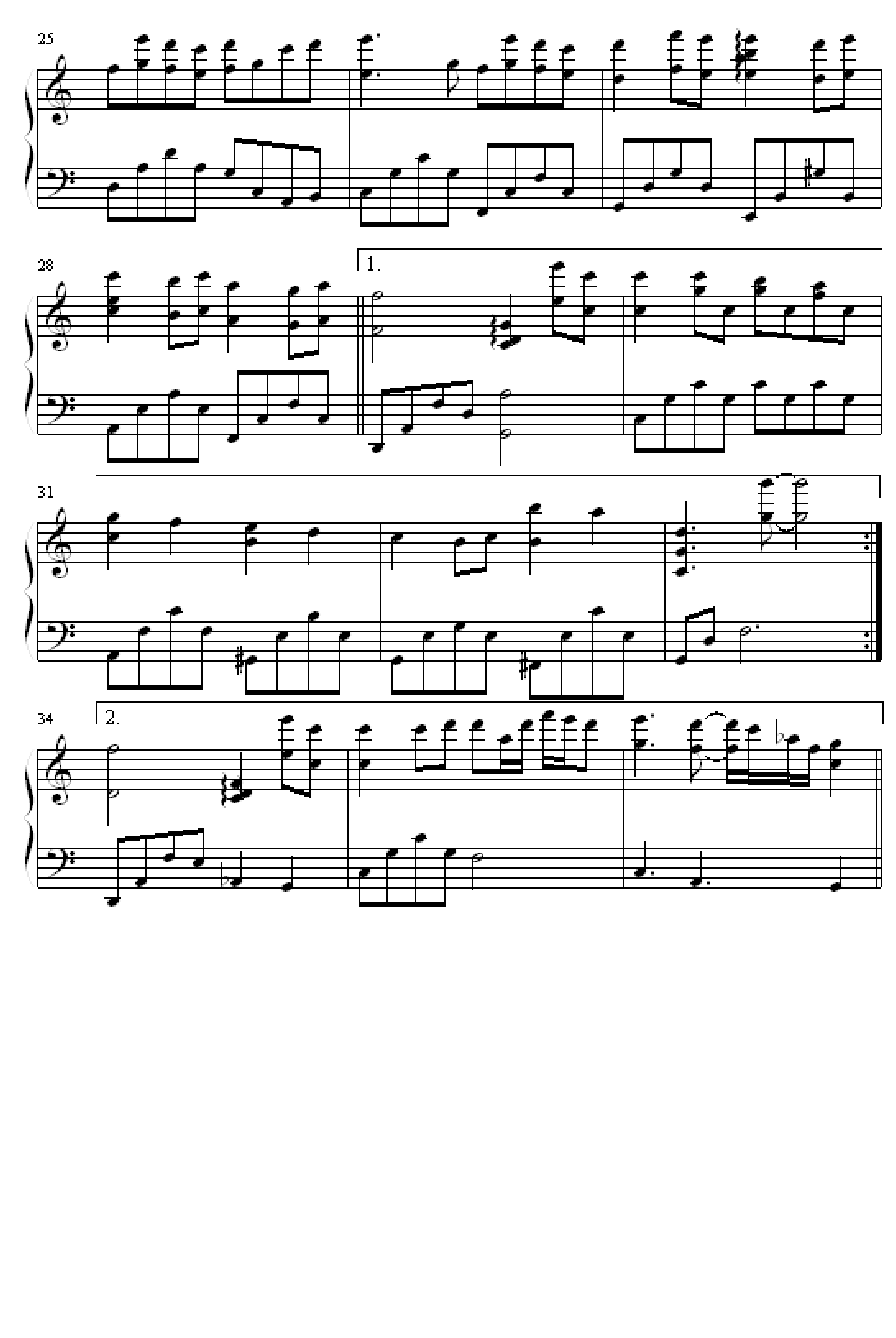天堂-(送给白云逸)钢琴谱-弟调的华丽-虫虫乐谱