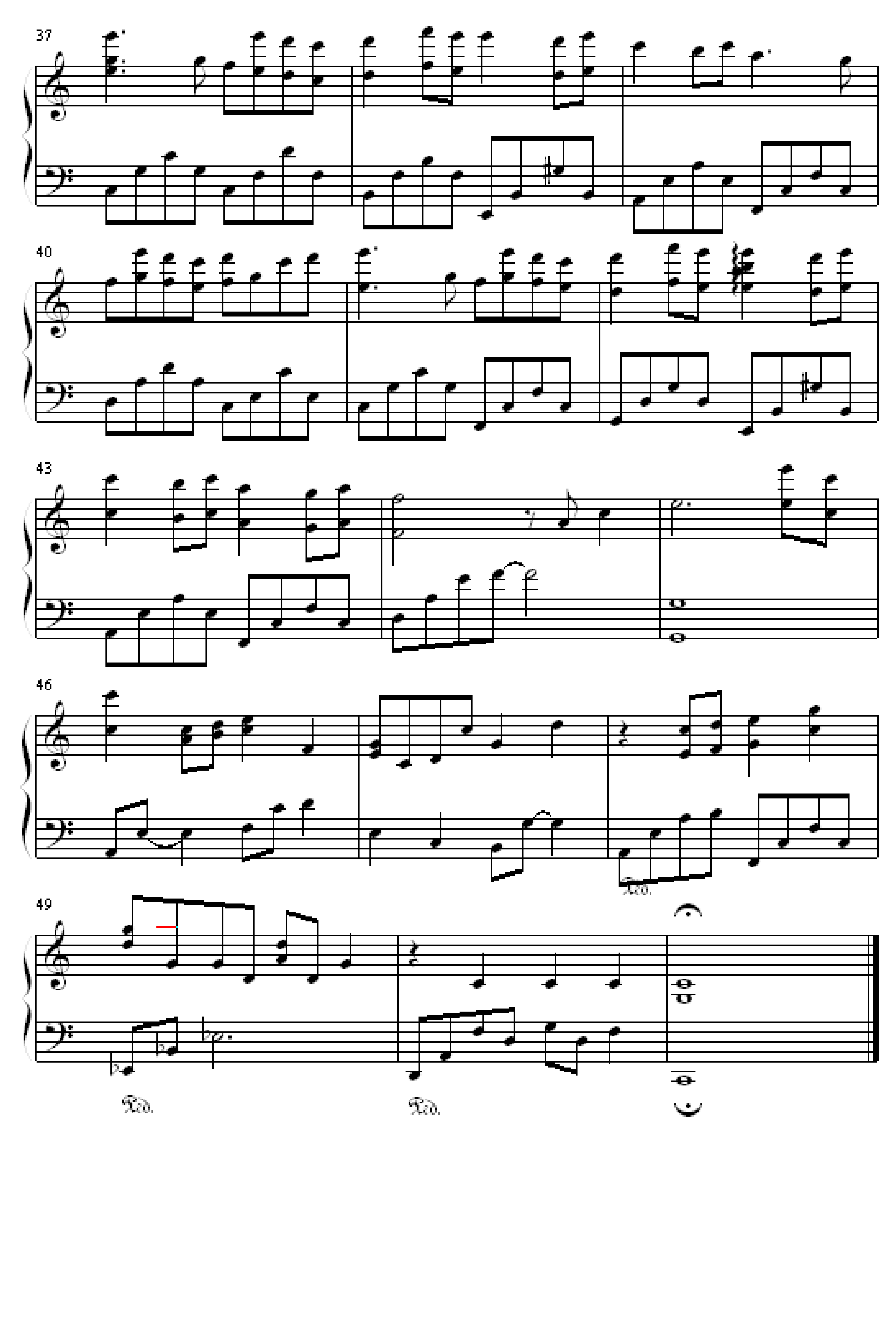 天堂-(送给白云逸)钢琴谱-弟调的华丽-虫虫乐谱