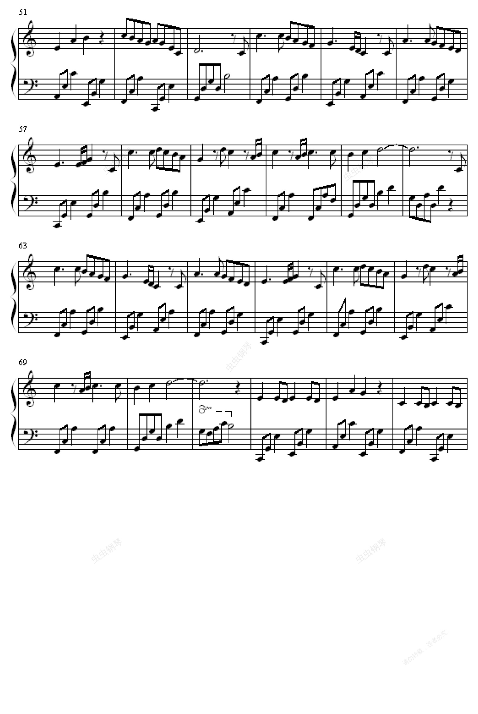 萤火虫,萤火虫钢琴谱,萤火虫-钢琴谱,萤火虫钢琴谱大全,虫虫钢琴谱