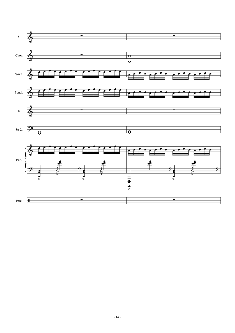 玫瑰战争(倒数第二幕)钢琴谱-竹昔-虫虫乐谱