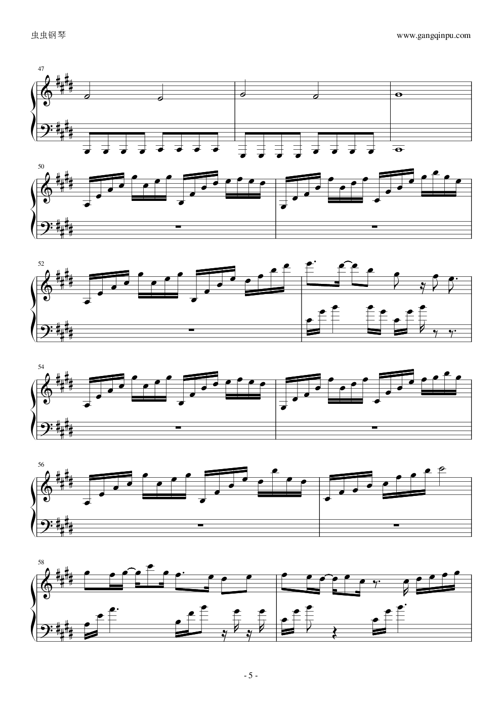 坏女孩(伴奏)钢琴谱-陈小瓜-虫虫乐谱