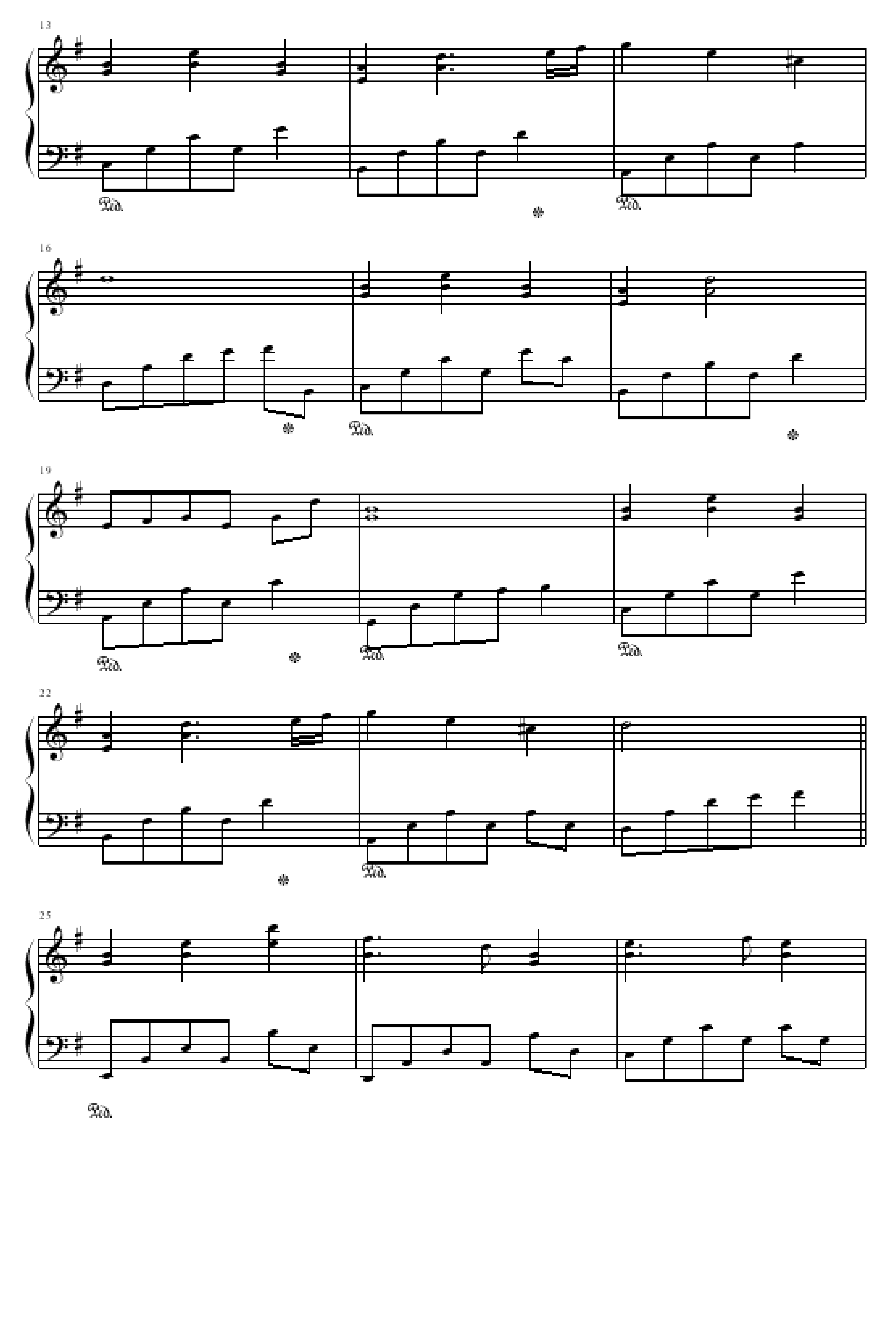 雪钢琴谱-花叙-虫虫乐谱