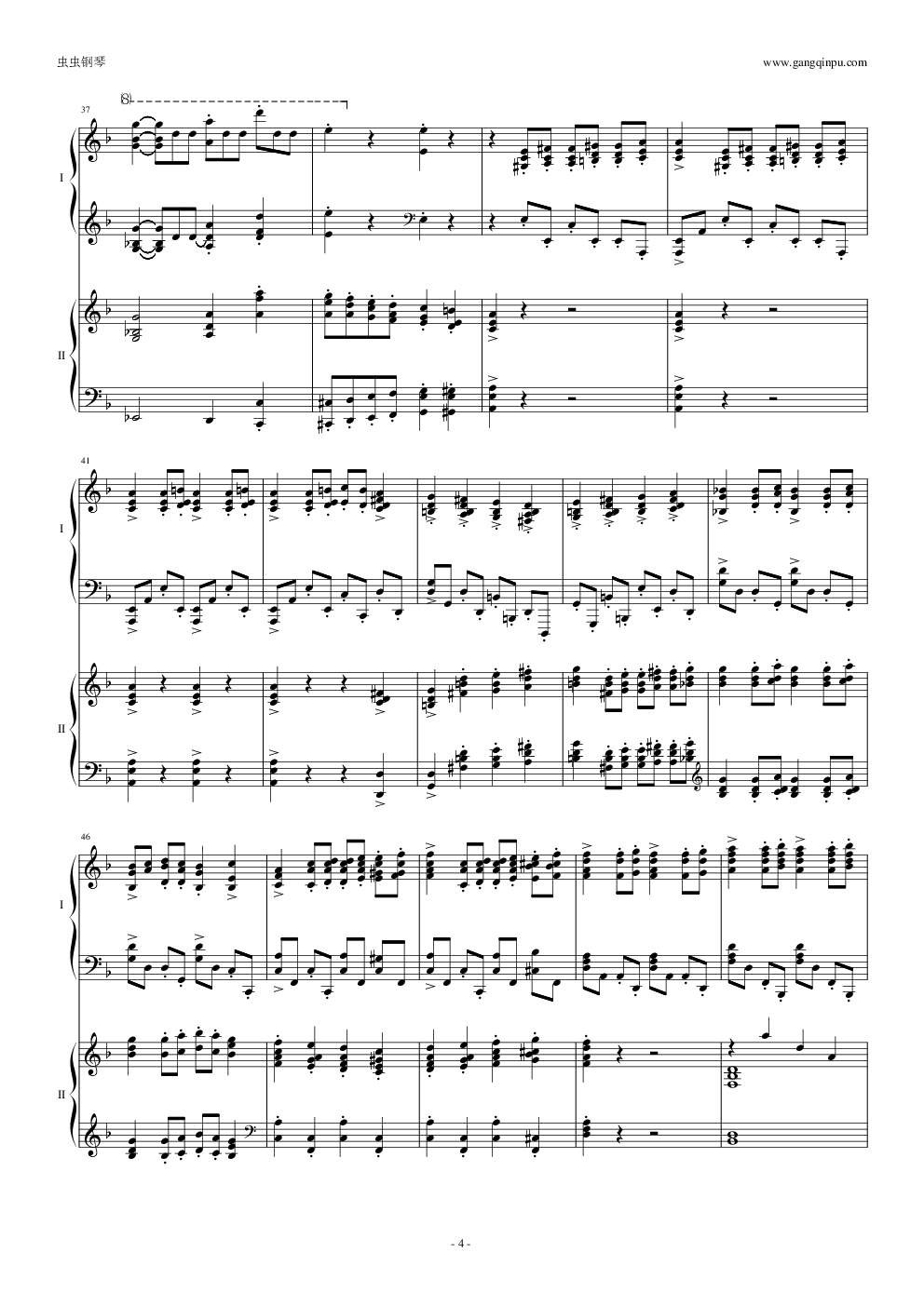 拉三第三乐章，41页双钢琴——最难钢琴曲