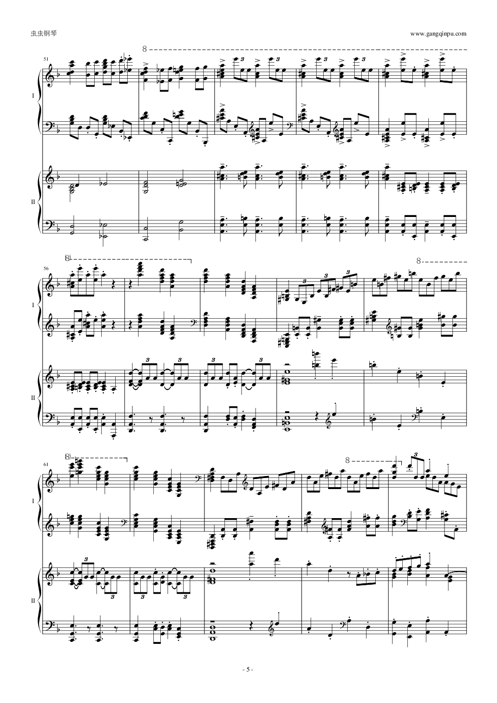 拉三第三乐章，41页双钢琴——最难钢琴曲