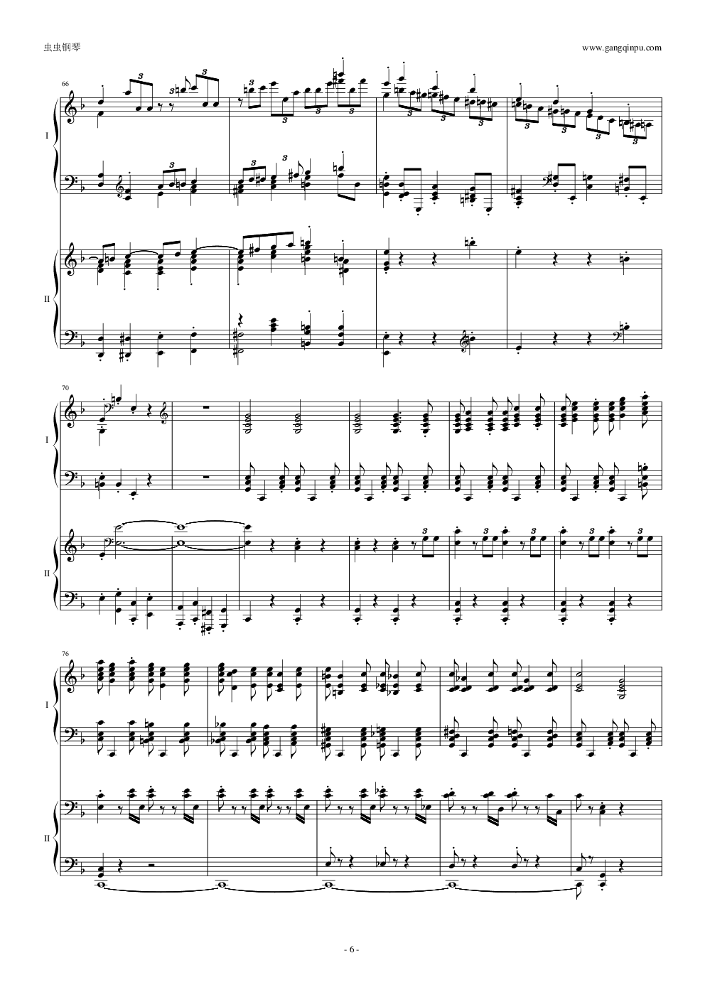 拉三第三乐章，41页双钢琴——最难钢琴曲