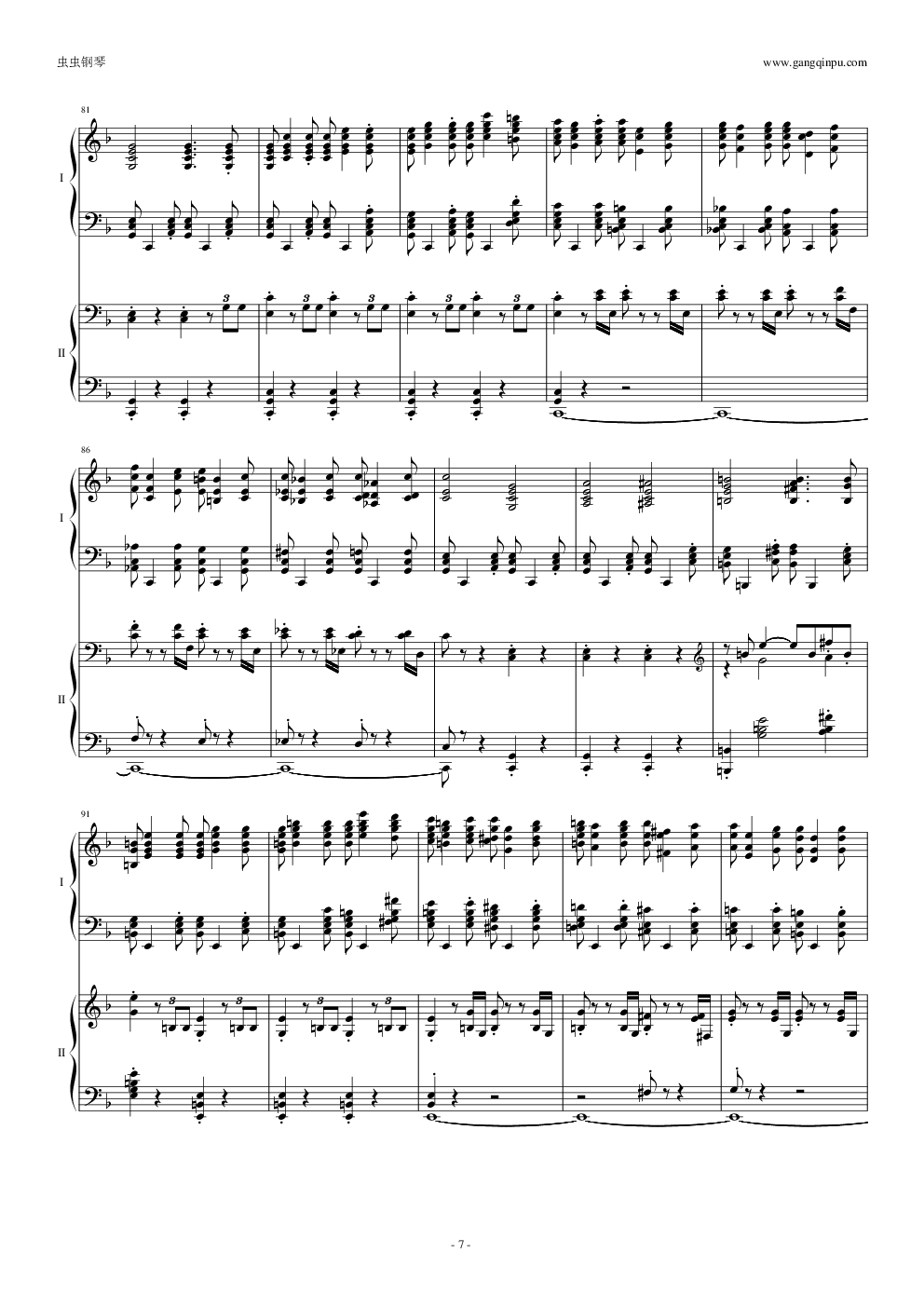 拉三第三乐章，41页双钢琴——最难钢琴曲