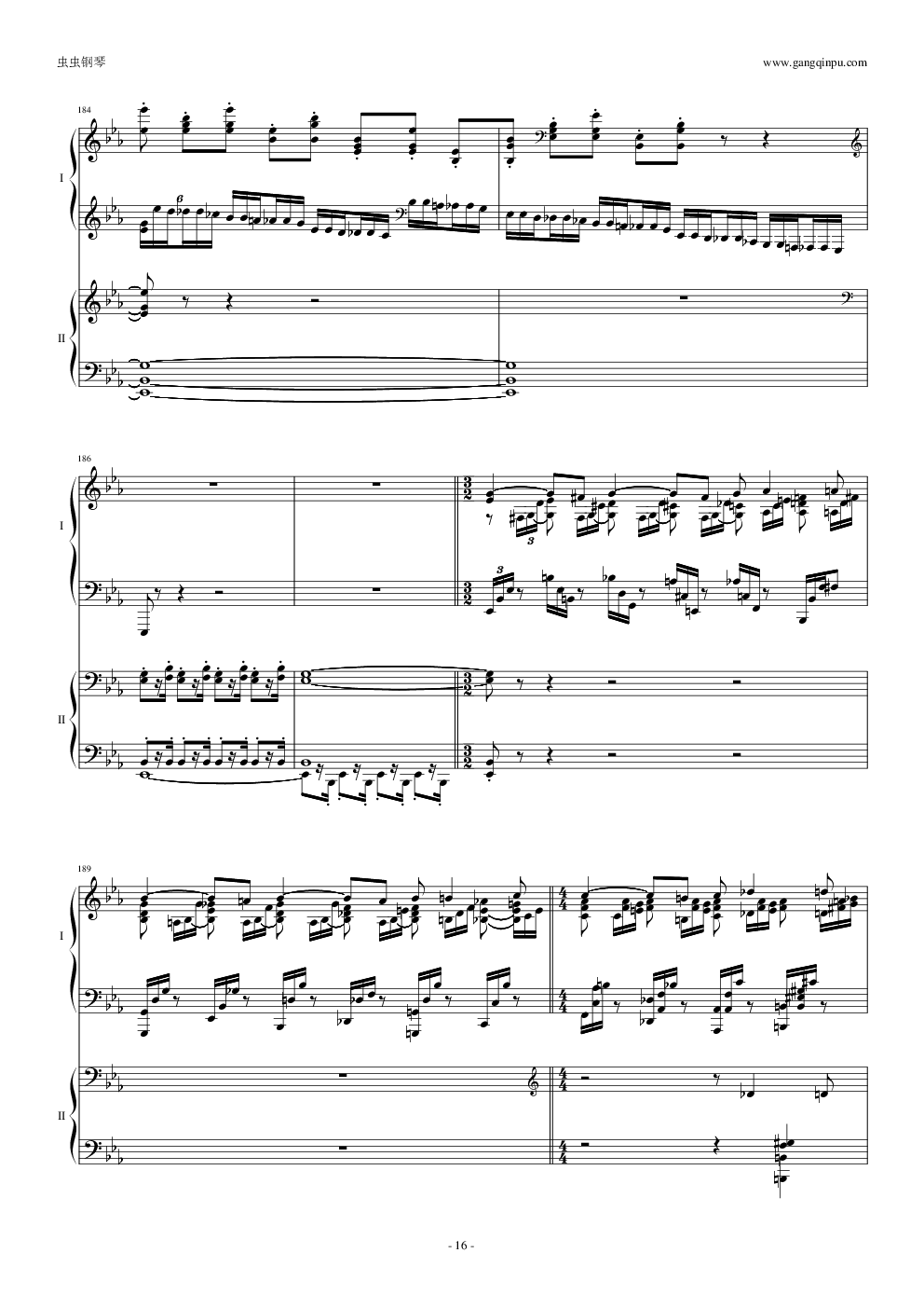 拉三第三乐章，41页双钢琴——最难钢琴曲