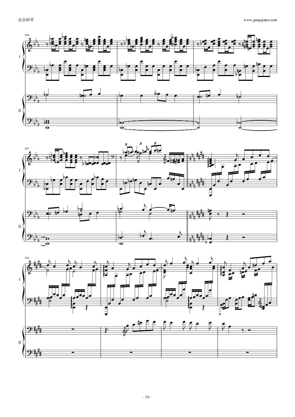拉三第三乐章，41页双钢琴——最难钢琴曲