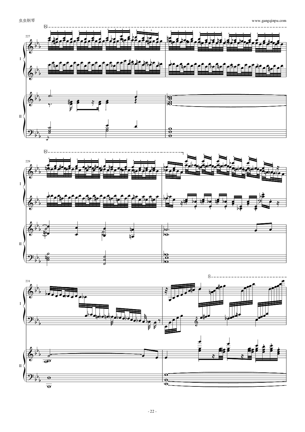 拉三第三乐章，41页双钢琴——最难钢琴曲