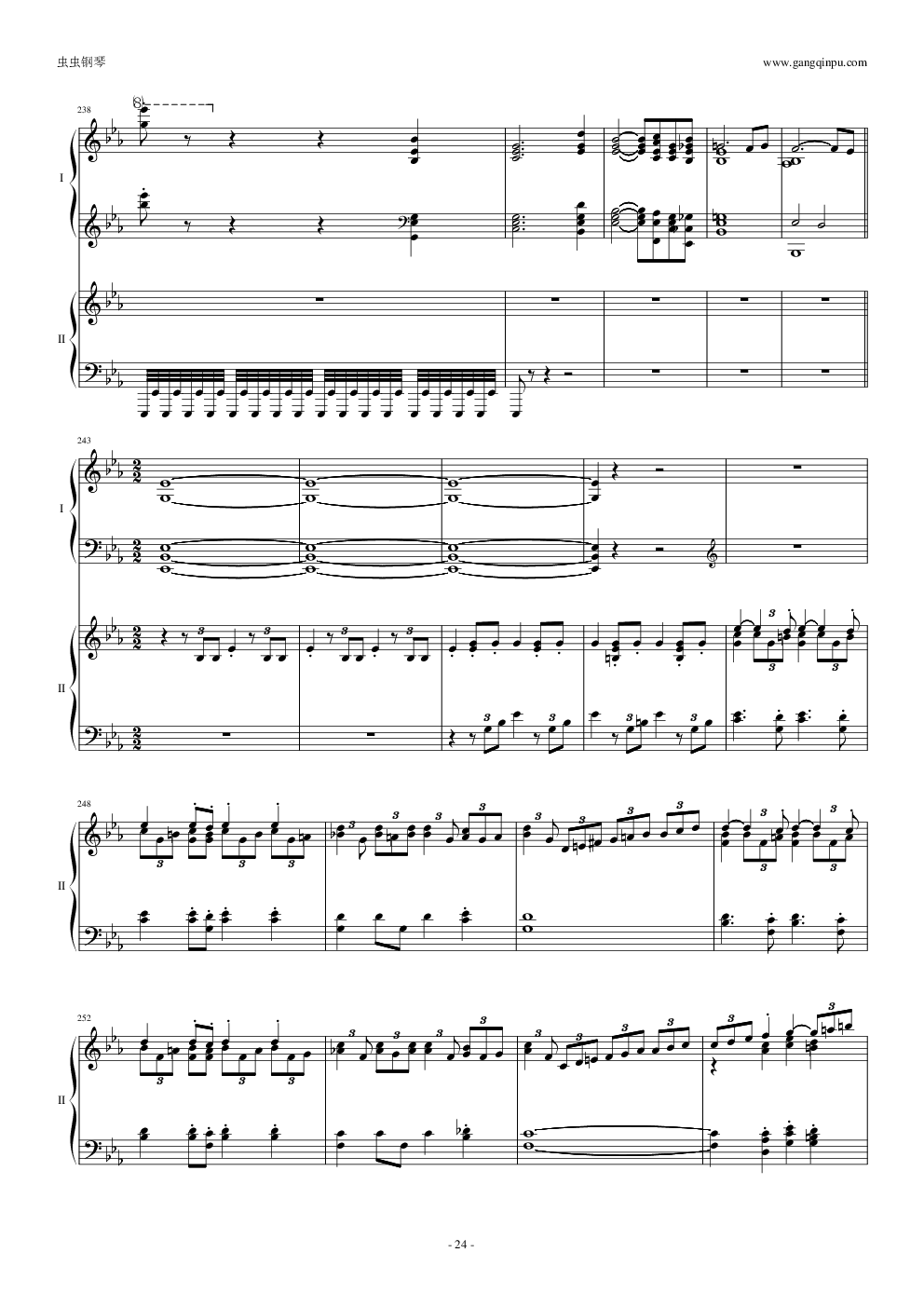 拉三第三乐章，41页双钢琴——最难钢琴曲