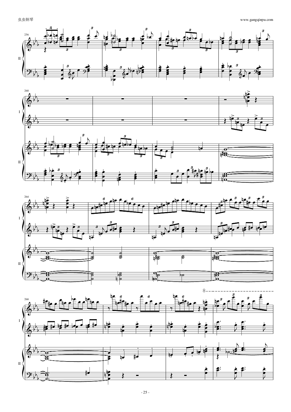 拉三第三乐章，41页双钢琴——最难钢琴曲