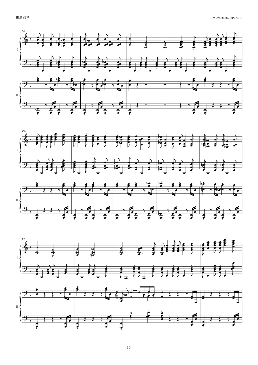 拉三第三乐章，41页双钢琴——最难钢琴曲