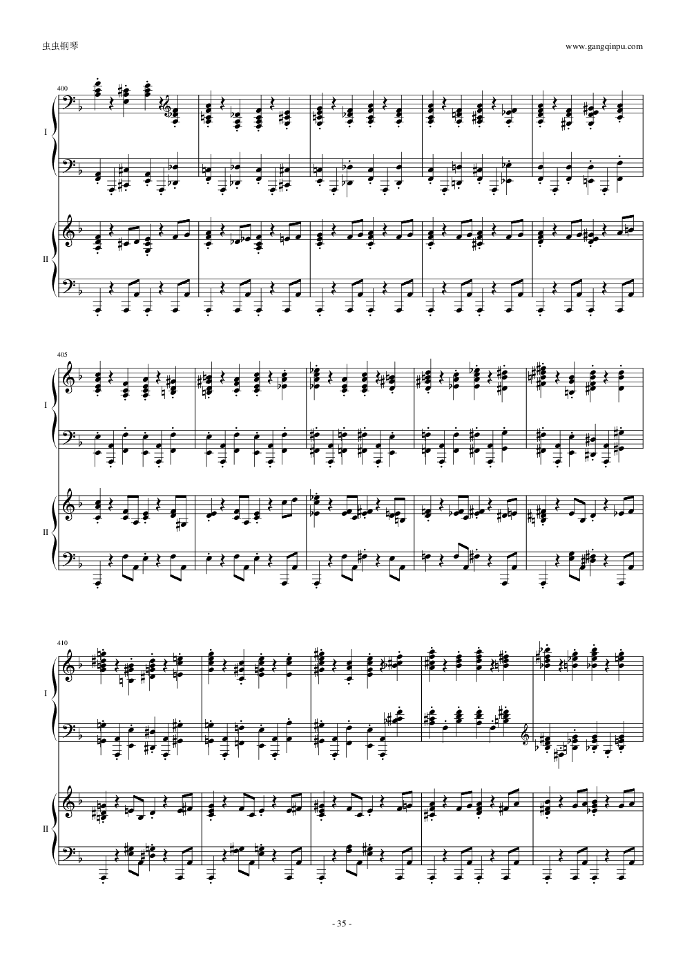 拉三第三乐章，41页双钢琴——最难钢琴曲