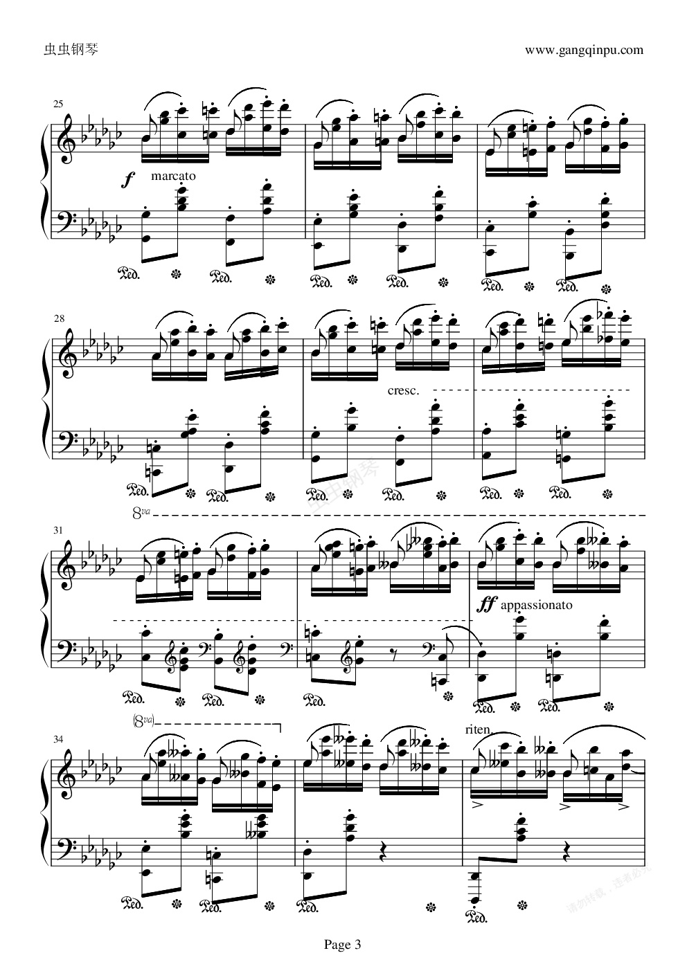 9钢琴谱,肖邦练习曲op25,no.9-钢琴谱,肖邦练习曲op25,no.