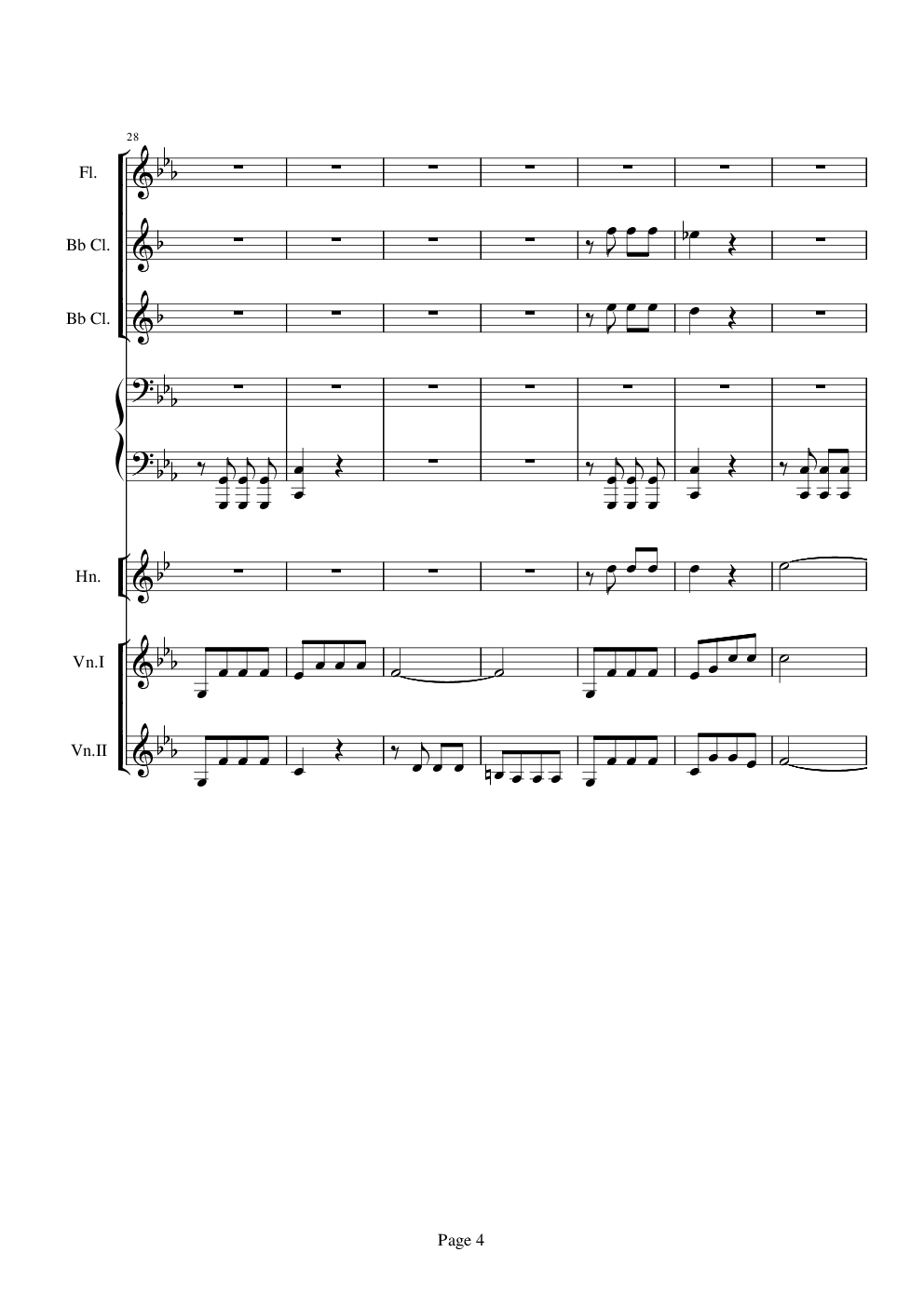 贝多芬的C小调第五命运交响曲总谱