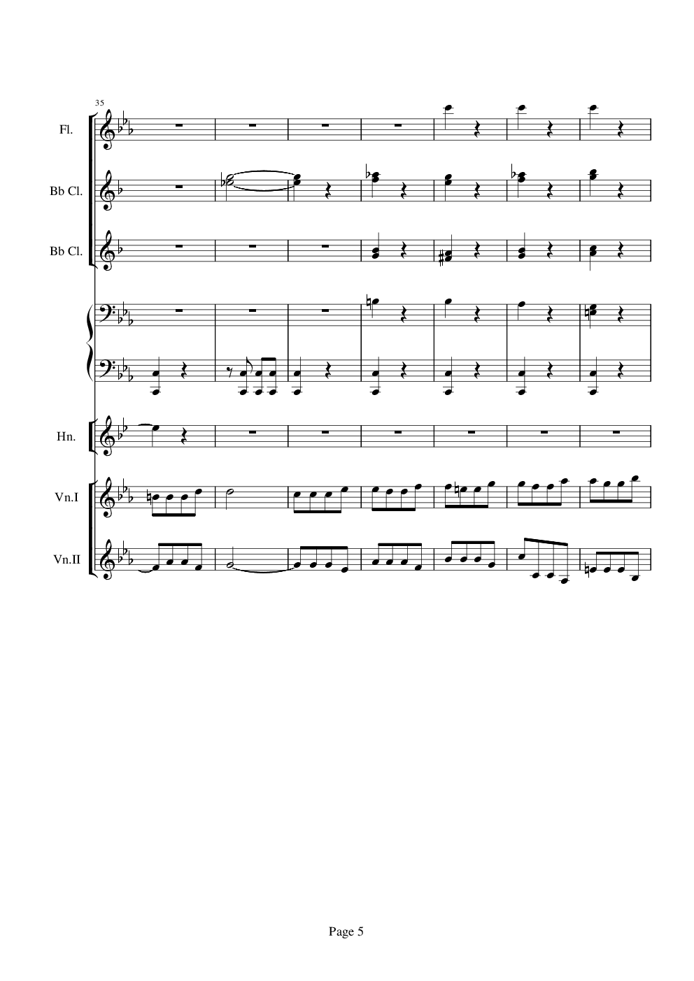 贝多芬的C小调第五命运交响曲总谱