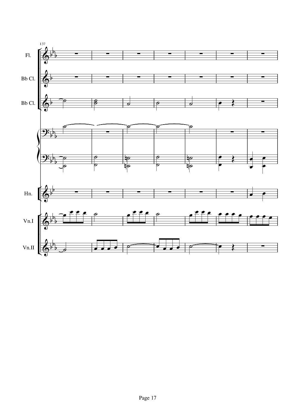 贝多芬的C小调第五命运交响曲总谱