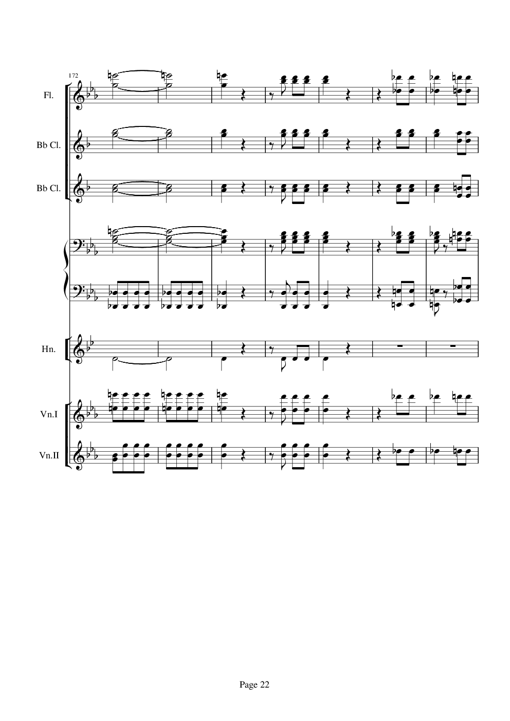 贝多芬的C小调第五命运交响曲总谱