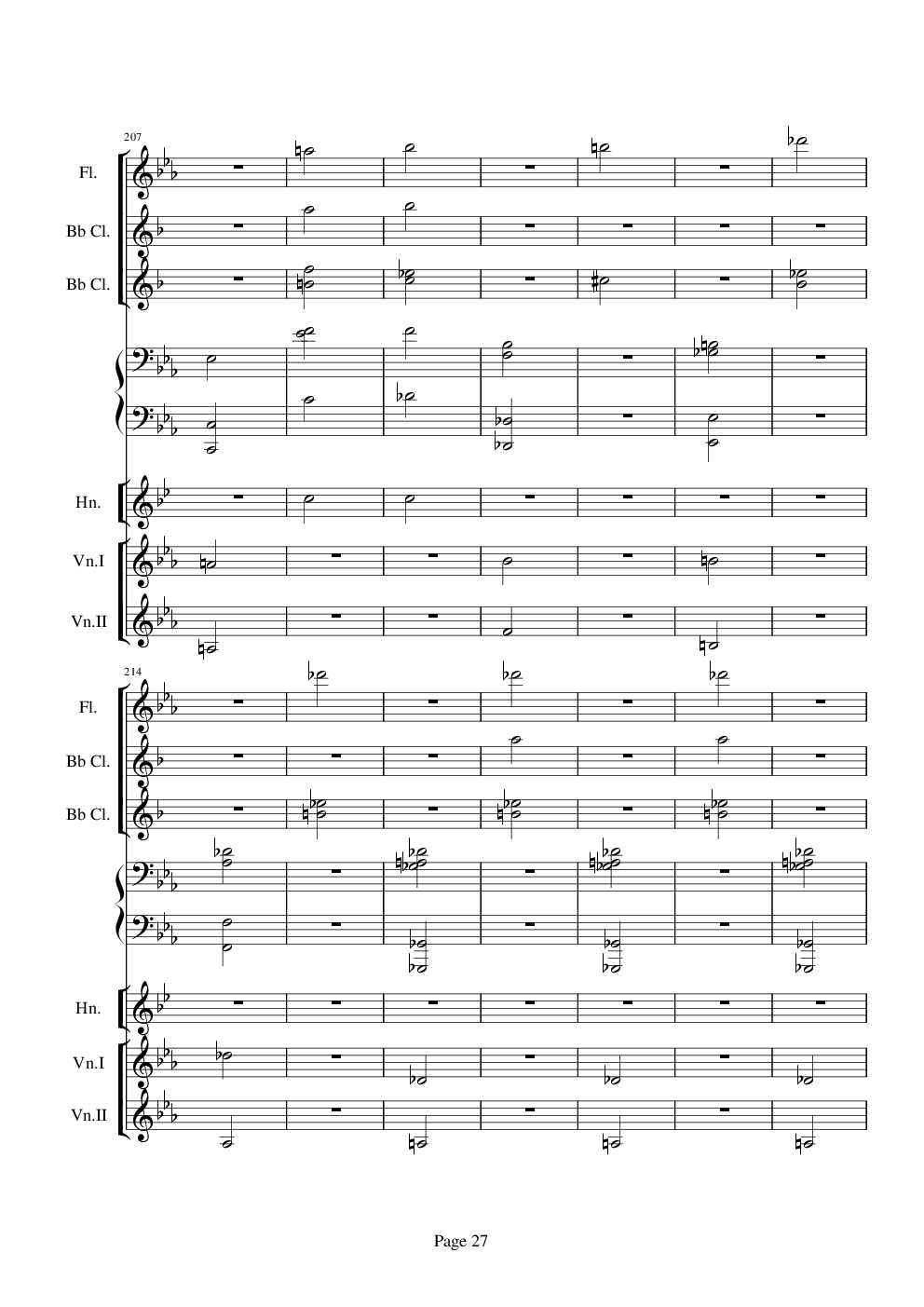 贝多芬的C小调第五命运交响曲总谱