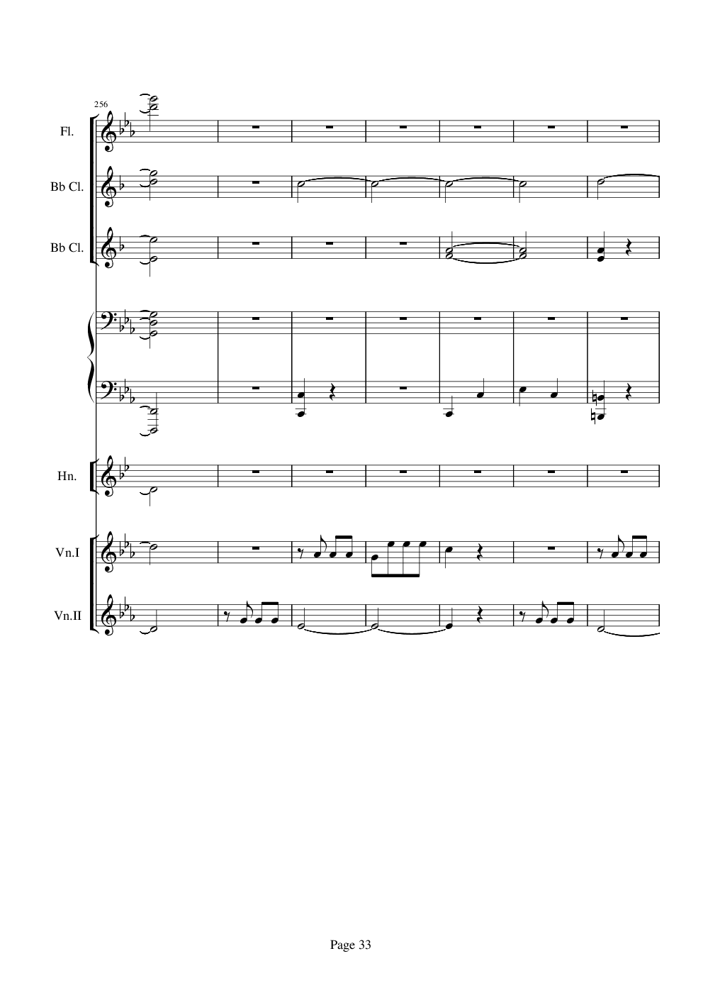 贝多芬的C小调第五命运交响曲总谱