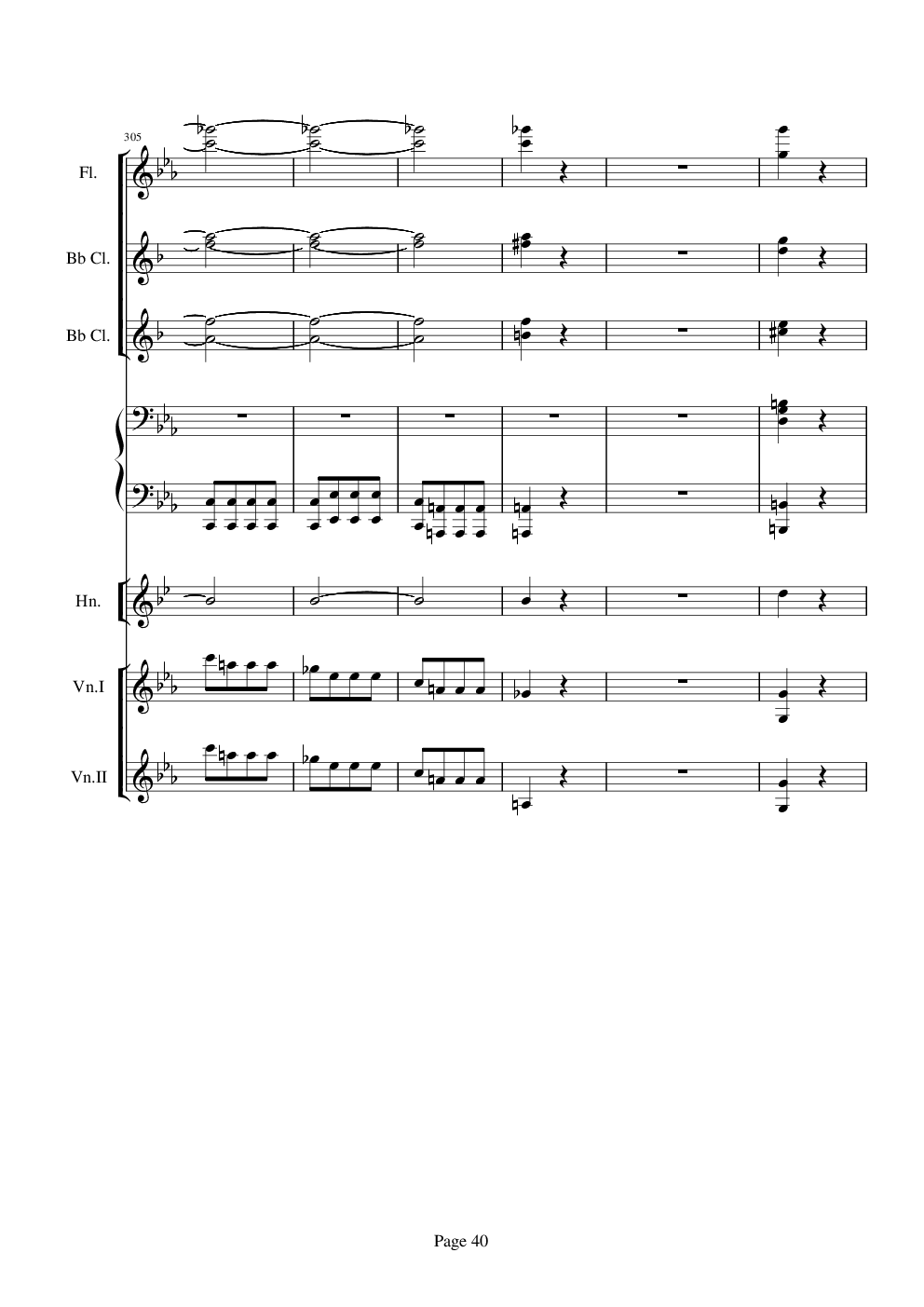 贝多芬的C小调第五命运交响曲总谱