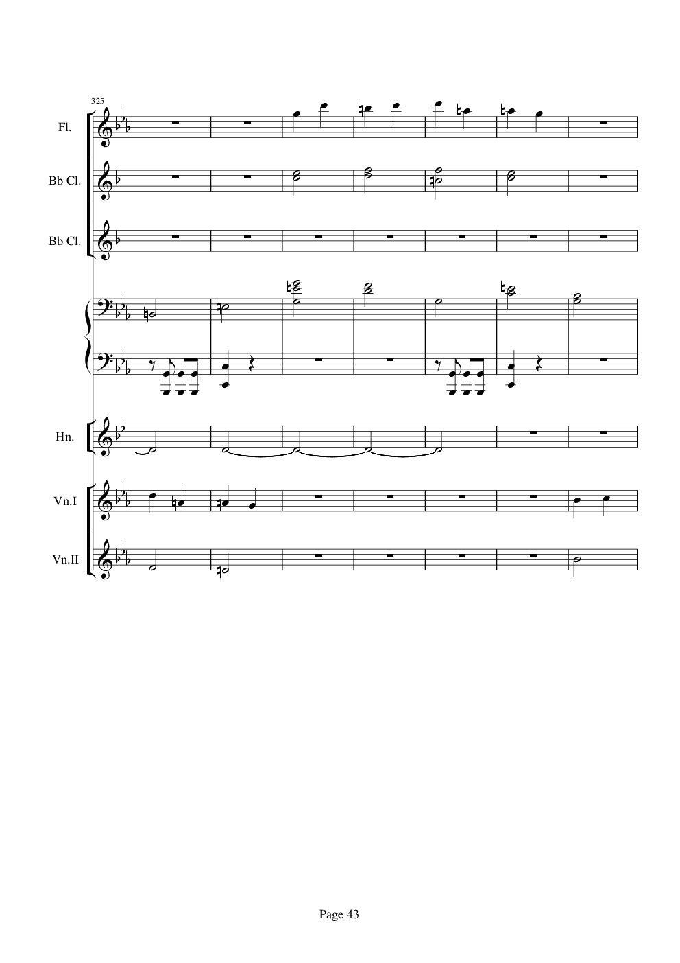 贝多芬的C小调第五命运交响曲总谱