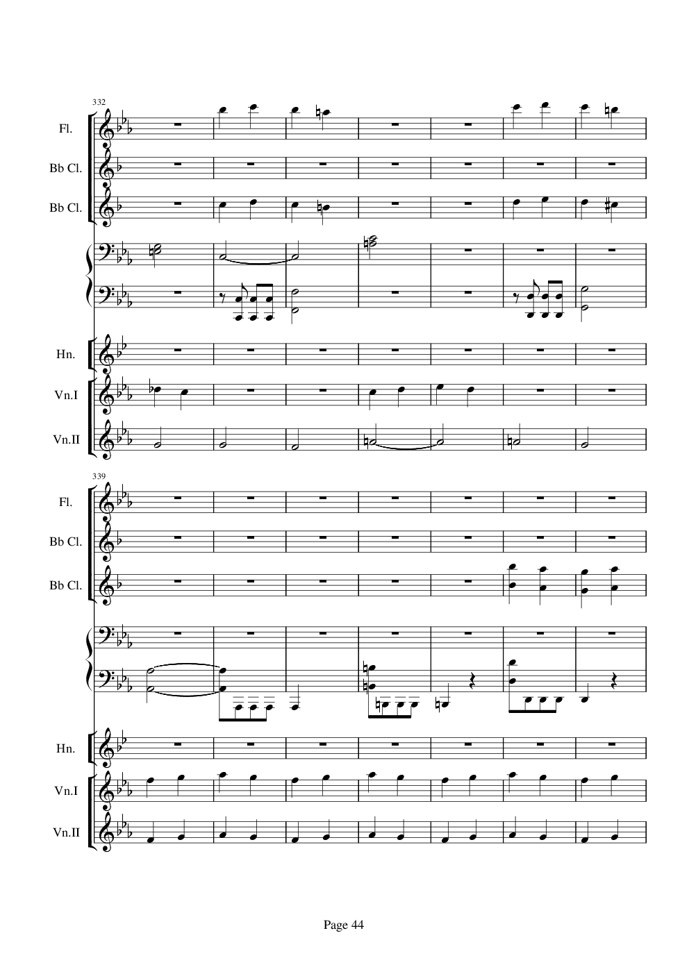 贝多芬的C小调第五命运交响曲总谱