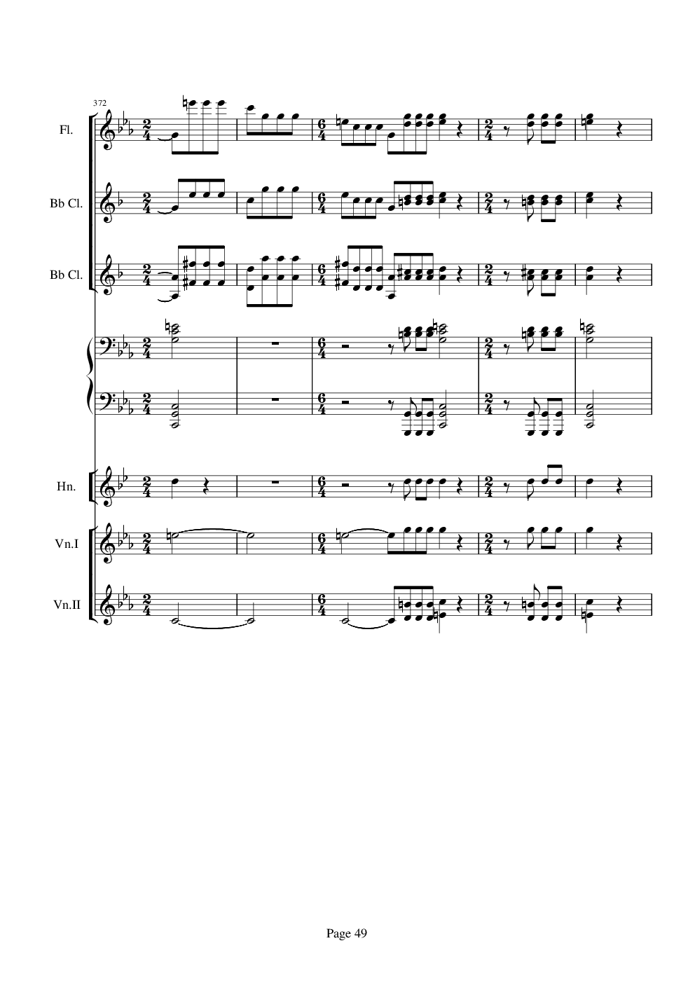 贝多芬的C小调第五命运交响曲总谱