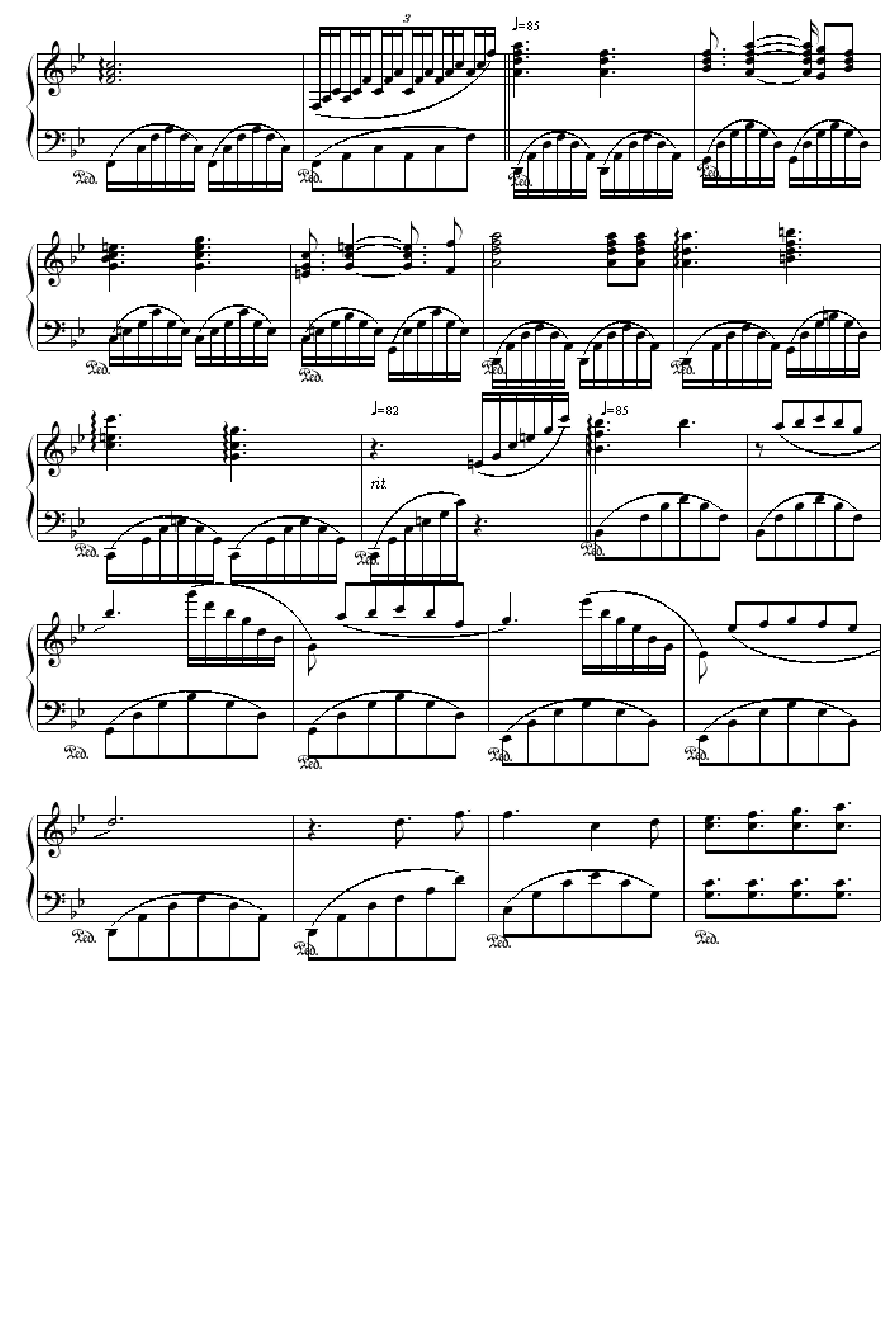 记忆钢琴谱-滴漏-虫虫乐谱