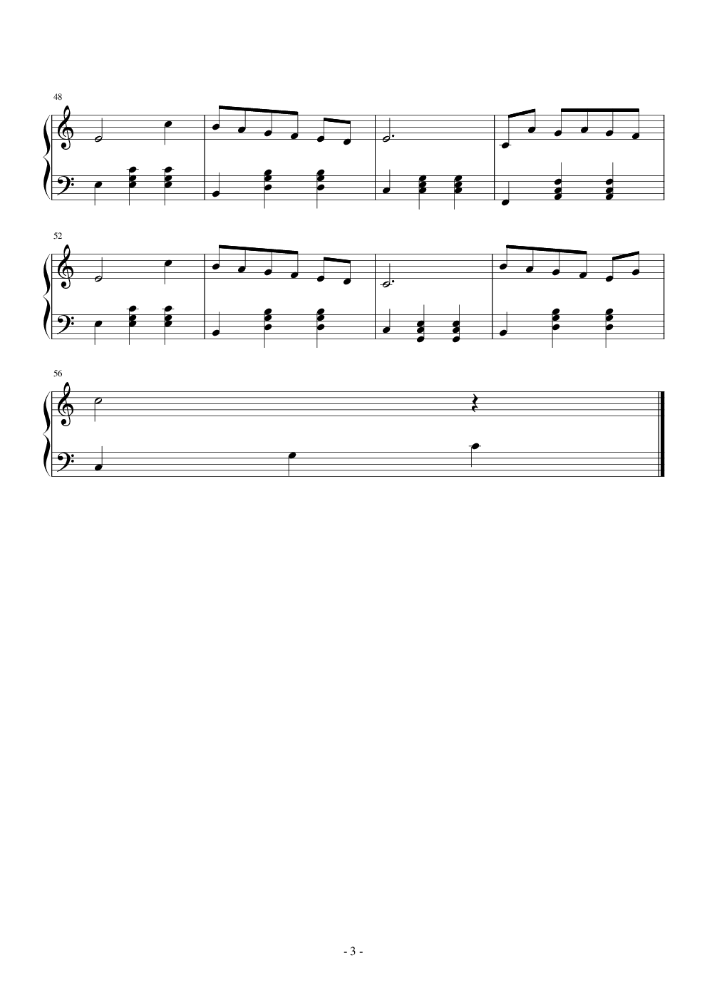 快乐的舞曲钢琴谱-c调-虫虫乐谱