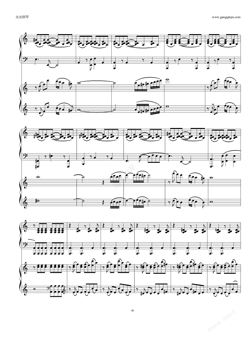 自由探戈四手联弹