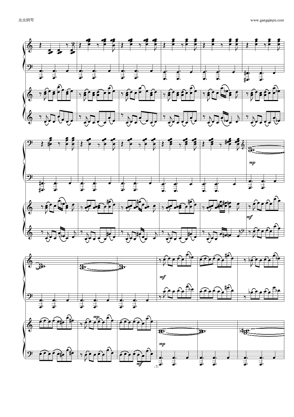 自由探戈（四手联弹）