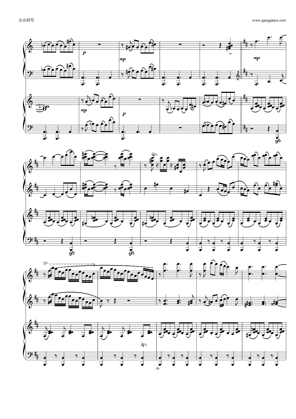 自由探戈（四手联弹）