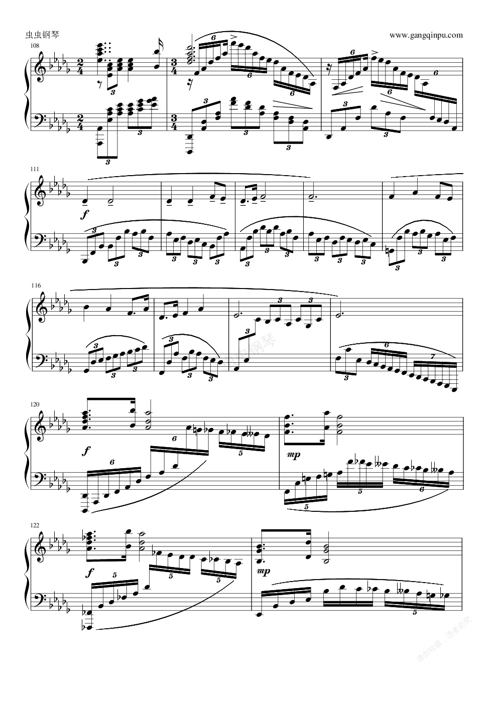 黄河愤(独奏版),黄河愤(独奏版)钢琴谱,黄河愤(独奏版)-钢琴谱,黄河 