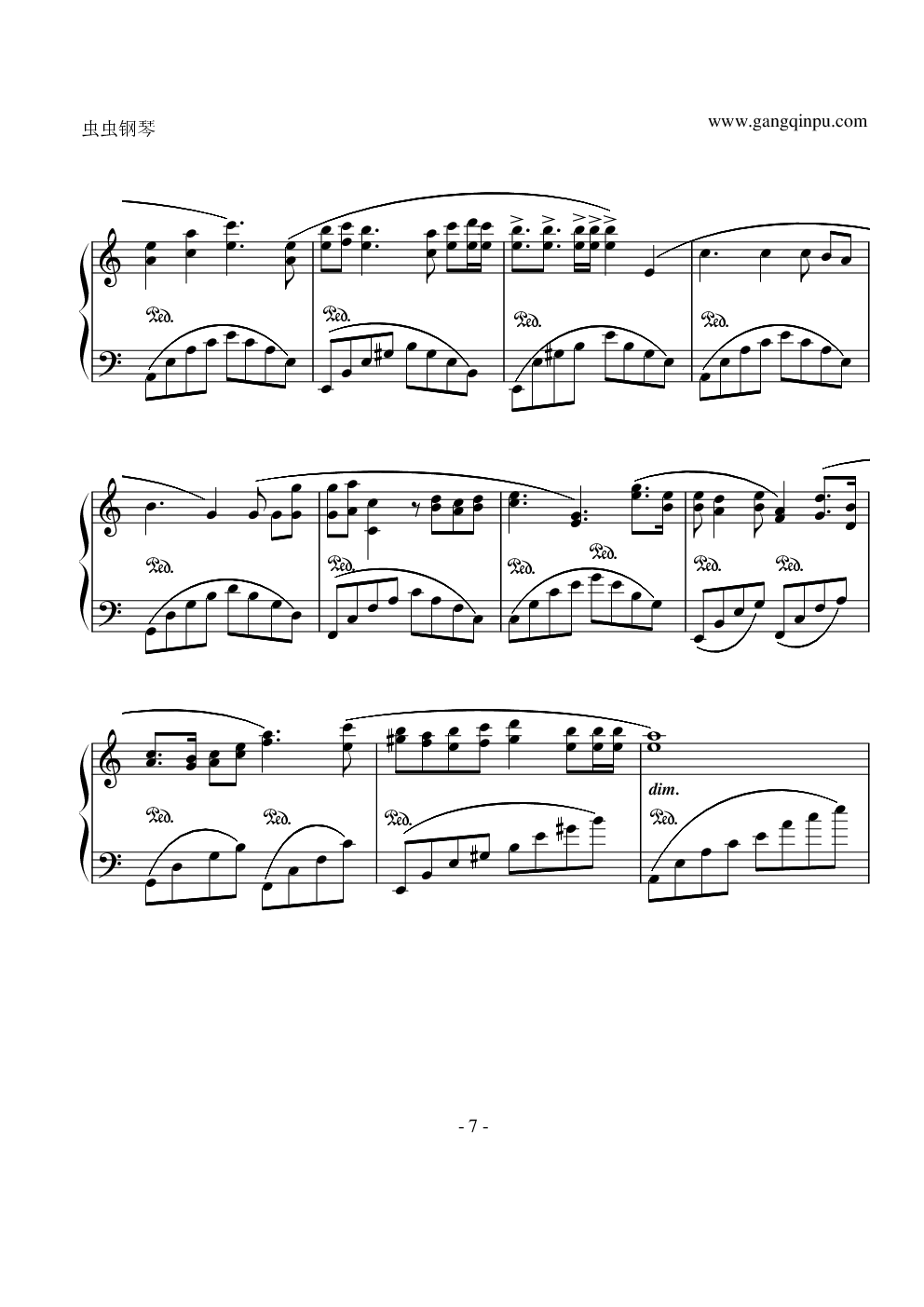 轩辕剑外传汉之云主题曲钢琴谱-royale011-虫虫乐谱