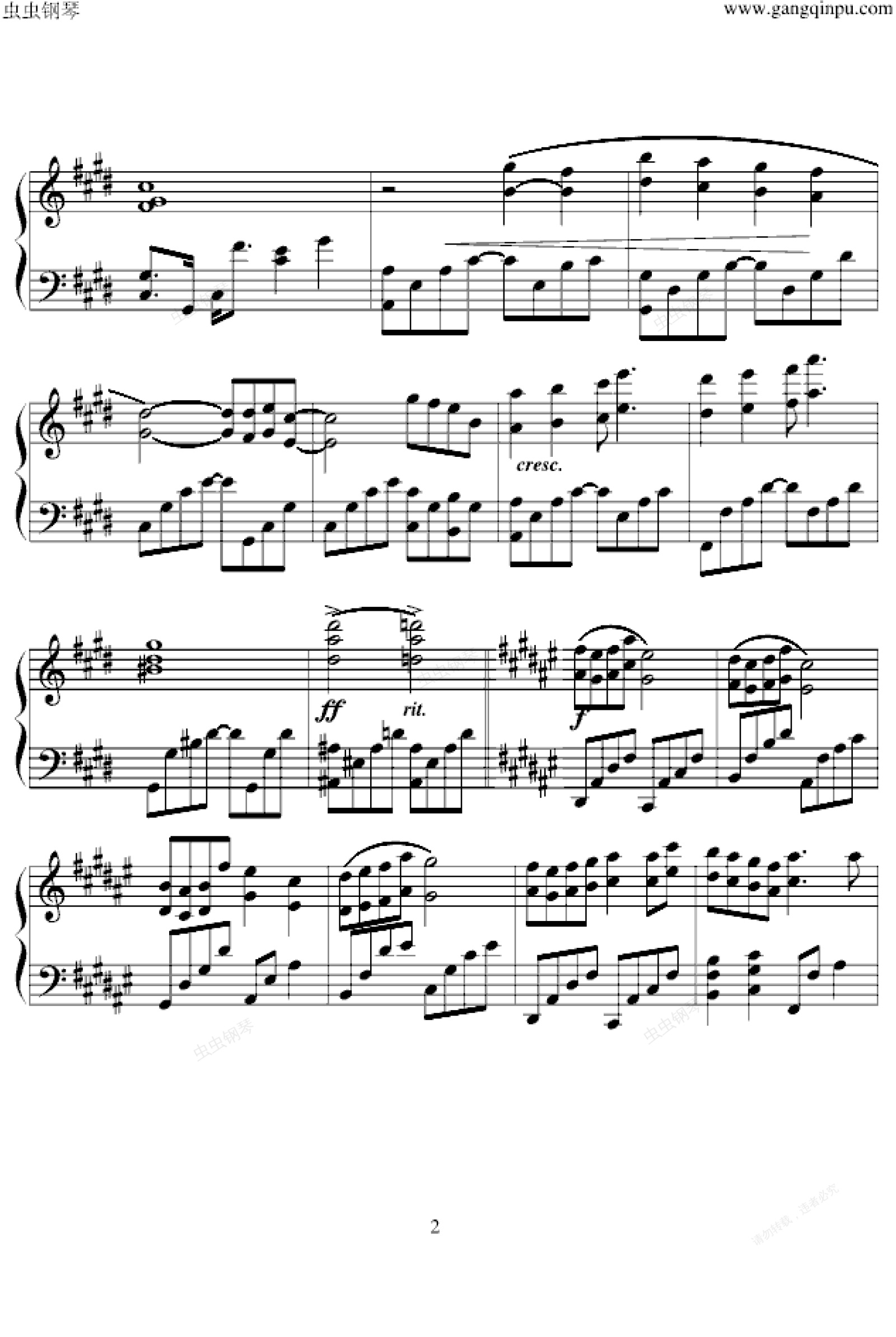 星之所在,星之所在钢琴谱,星之所在-钢琴谱,星之所在钢琴谱大全,虫虫