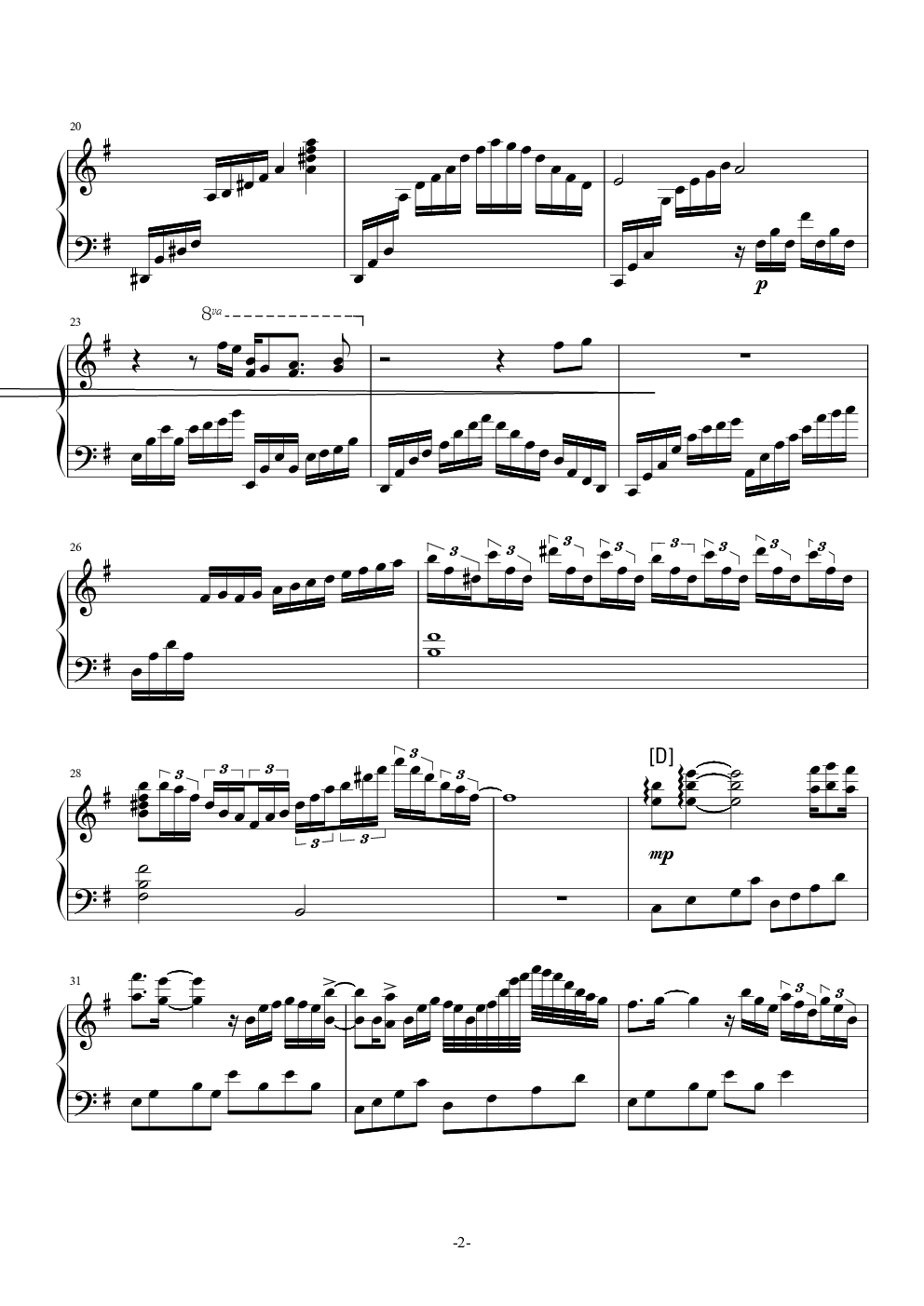 unfinished - by yoshiki钢琴谱-川崎美和子-虫虫乐谱