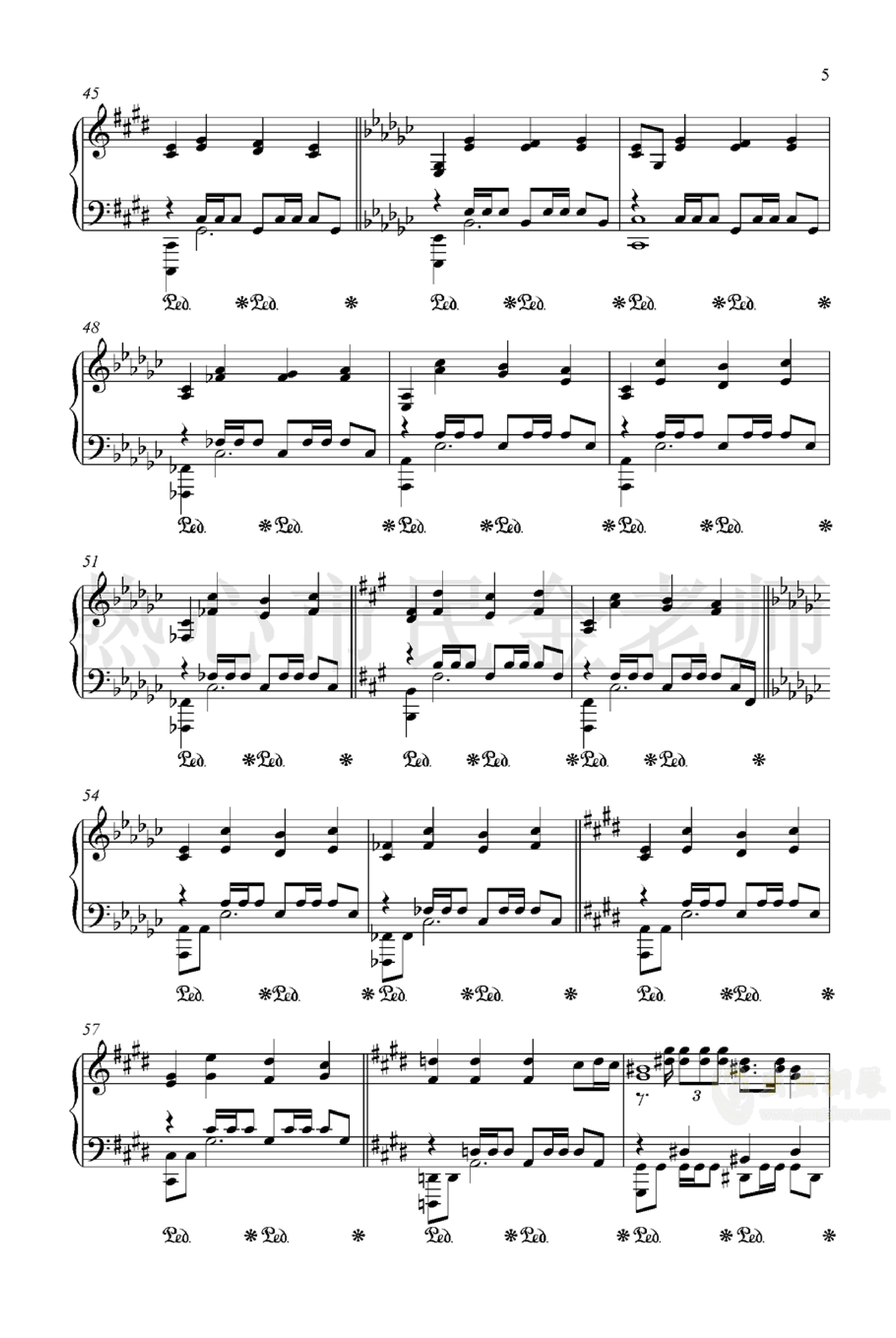 main theme(荣耀主题)-金老师独奏190224钢琴谱-c调-虫虫乐谱