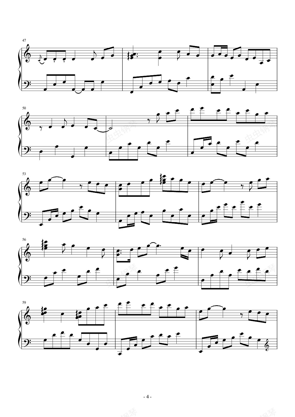 楚天舒(昼夜版),楚天舒(昼夜版)钢琴谱,楚天舒(昼夜版)c调钢琴谱,楚天