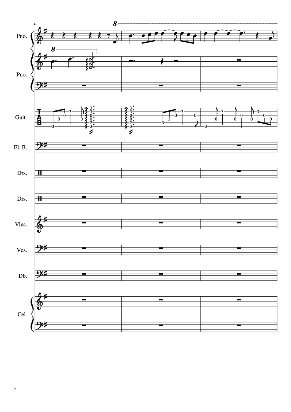 如果有来生-总谱-乐队谱