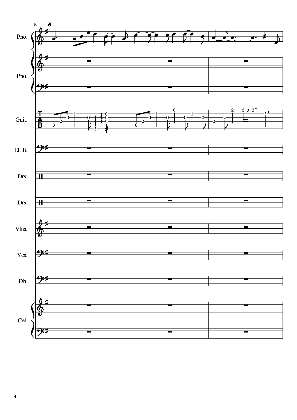 如果有来生-总谱-乐队谱