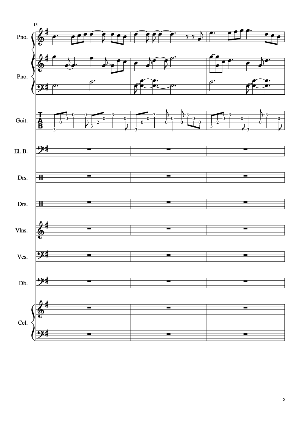 如果有来生-总谱-乐队谱