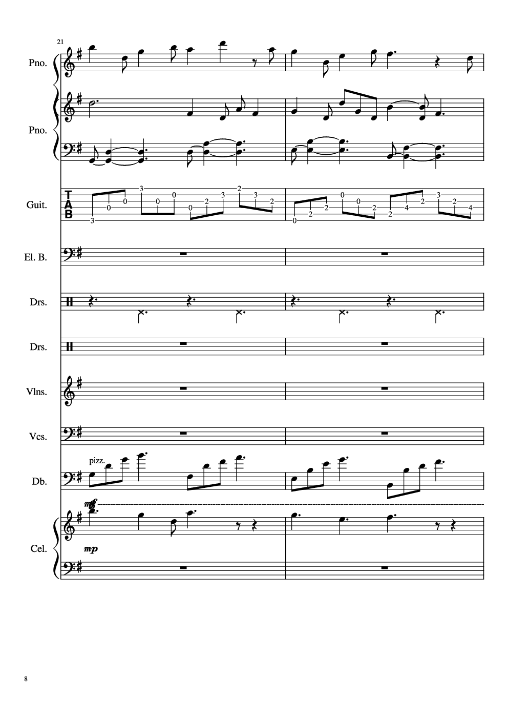 如果有来生-总谱-乐队谱