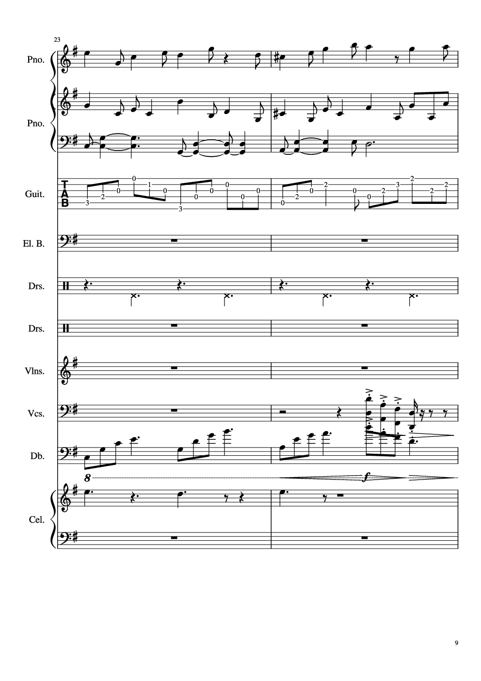 如果有来生-总谱-乐队谱