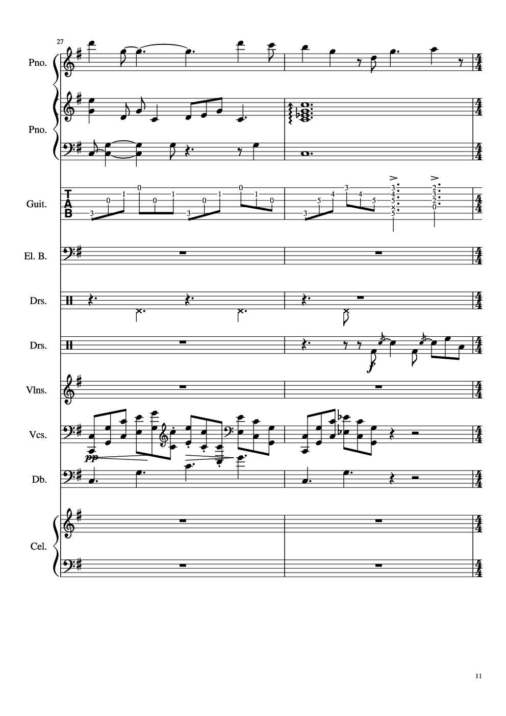 如果有来生-总谱-乐队谱