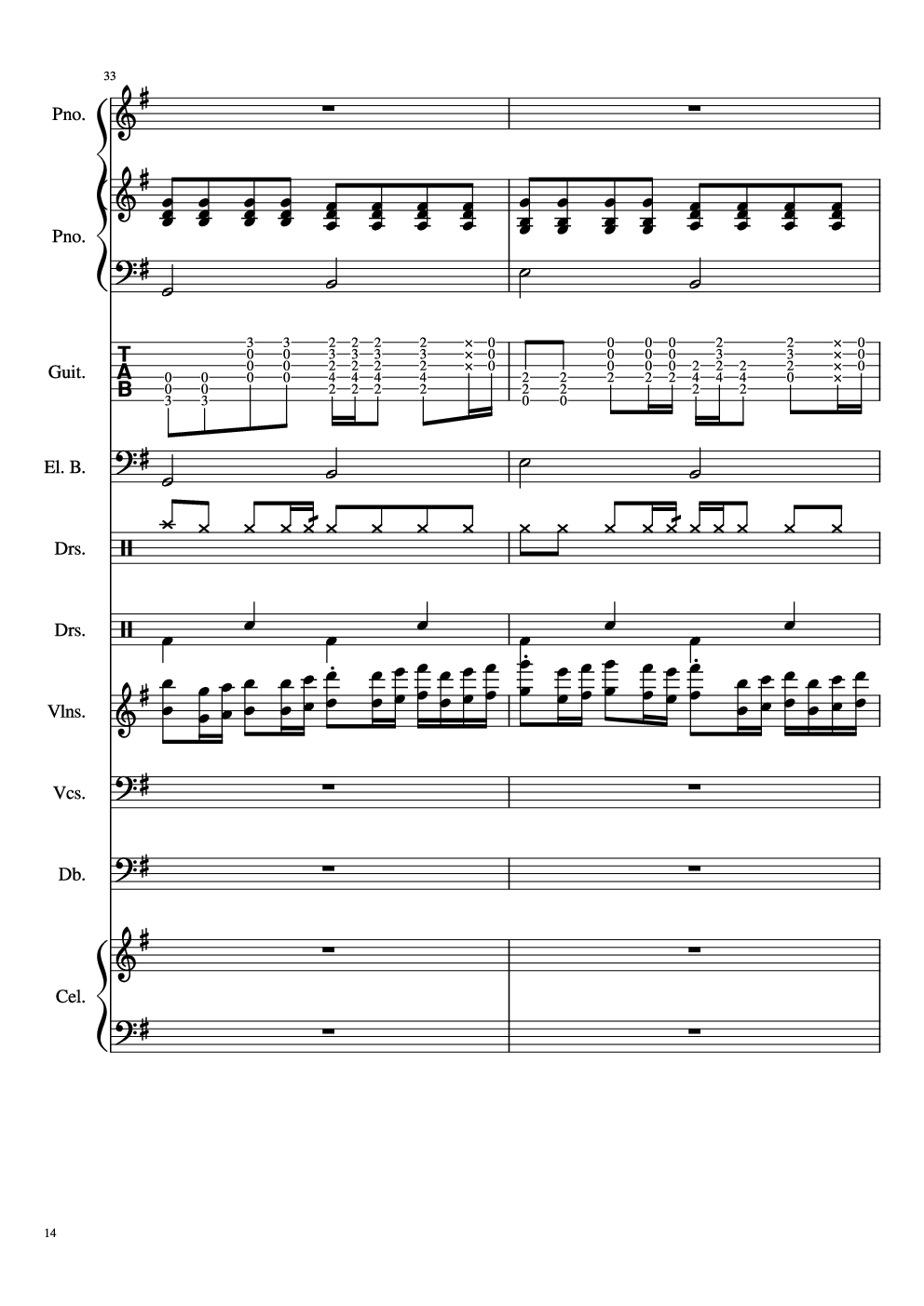 如果有来生-总谱-乐队谱