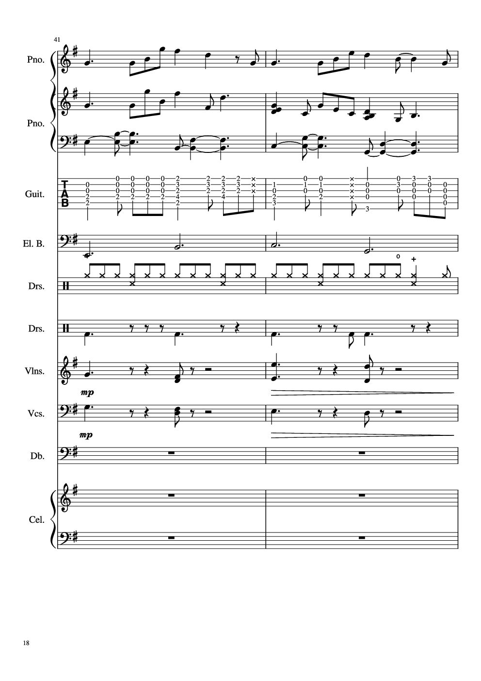 如果有来生-总谱-乐队谱