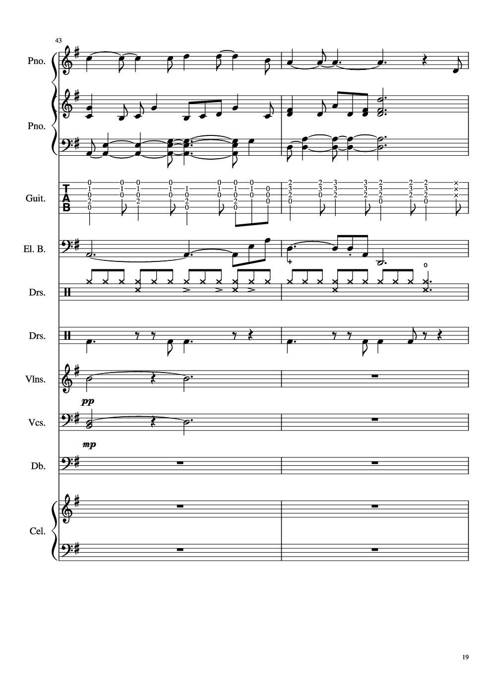 如果有来生-总谱-乐队谱